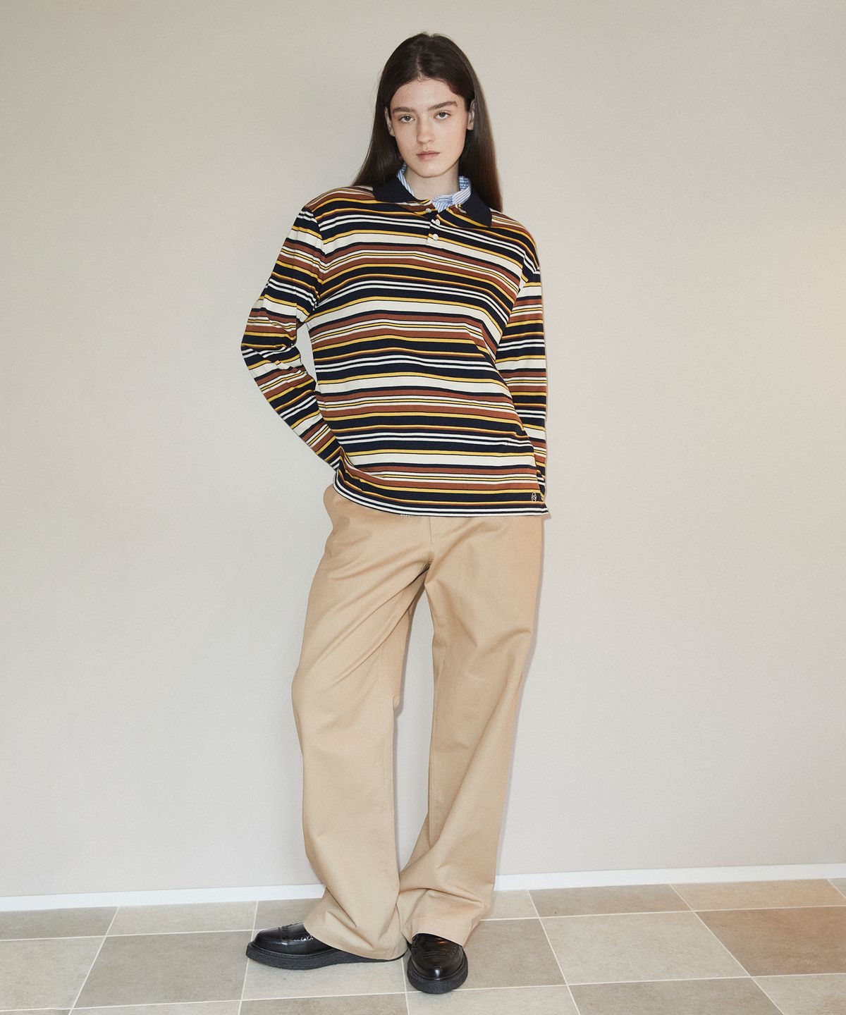 롤링스튜디오(ROLLINGSTUDIOS) STRAIGHT CHINO PANTS COTTON TWILL DEEP BEIGE