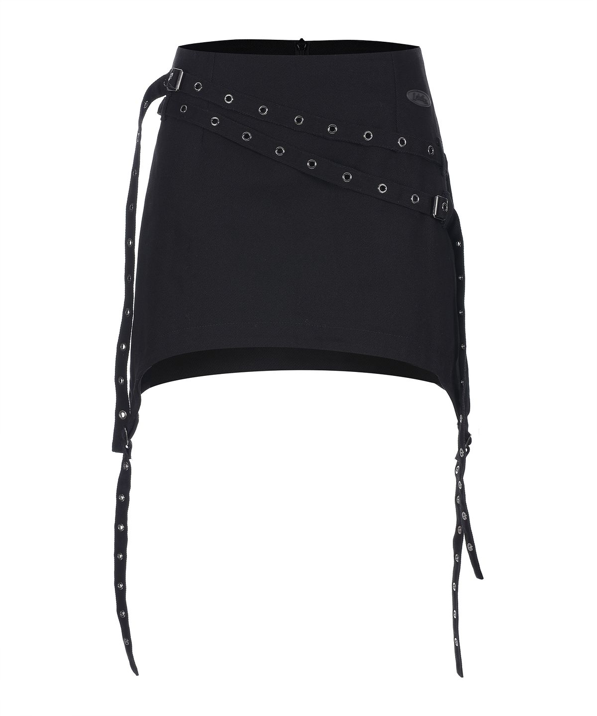 라라폭스(LALAFOX) STRAP POINT MINI SKIRT BLACK BQ4WS003