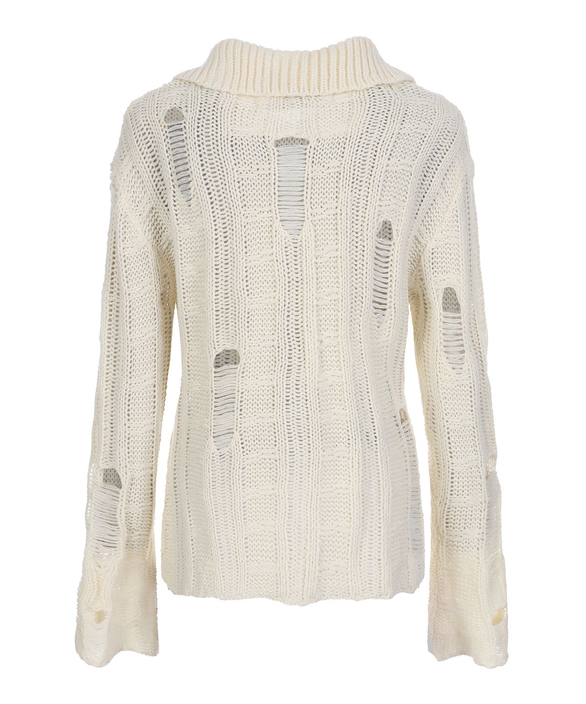 라라폭스(LALAFOX) KNIT COLLAR CARDIGAN IVORY 카라 니트 가디건  BQ4KG003