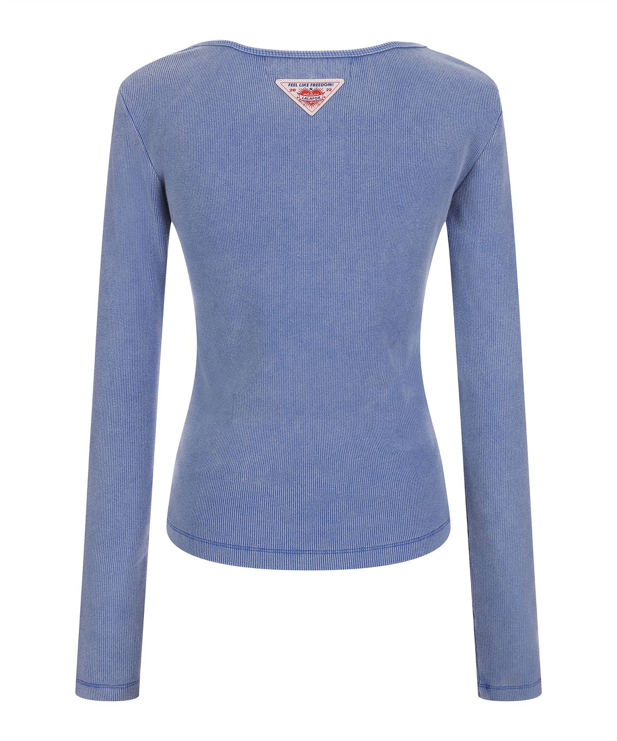 라라폭스(LALAFOX) FADING SEAM LINE SLIM T-SHIRT BLUE 슬림 티셔츠 BQ4CL013