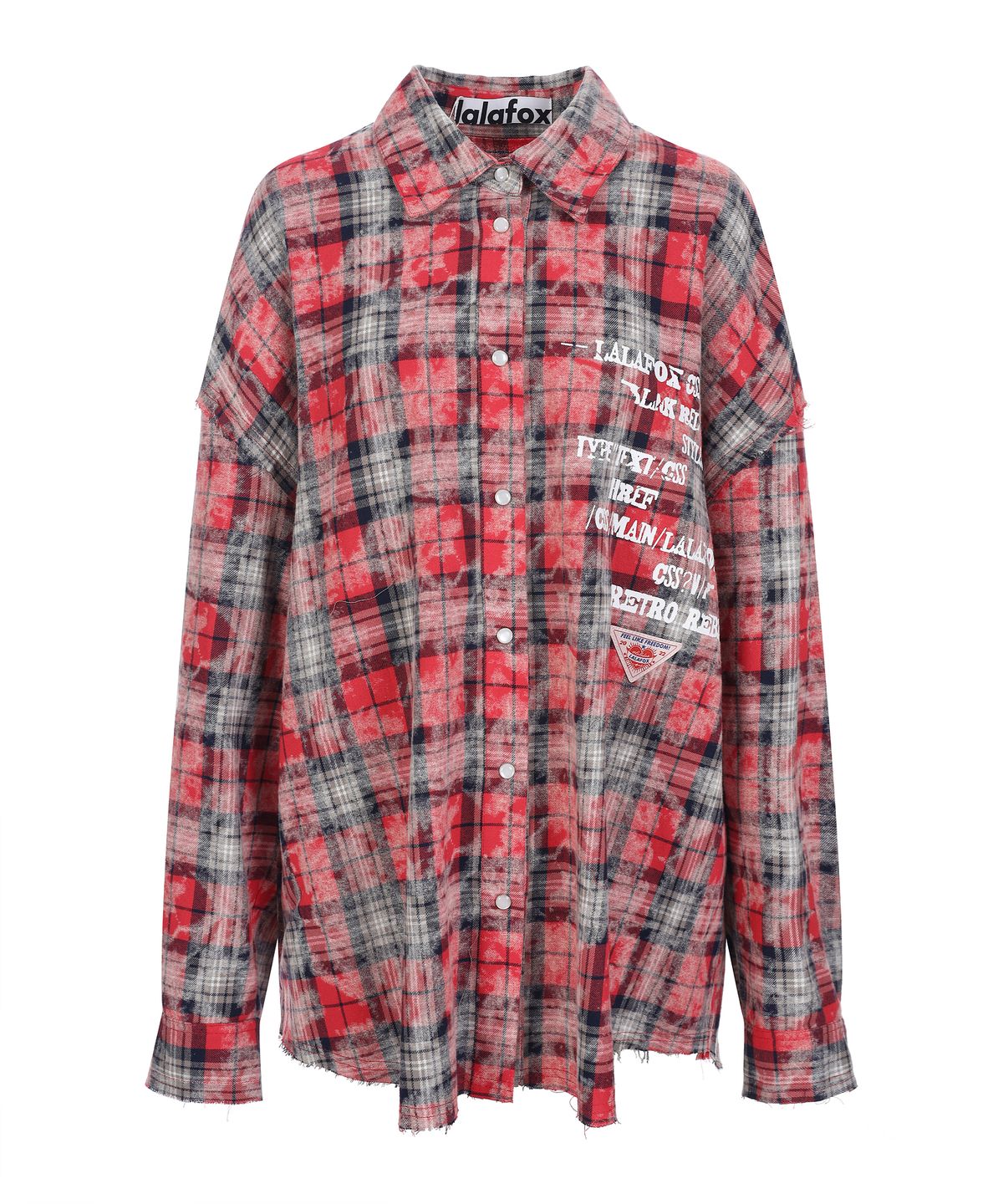 라라폭스(LALAFOX) CHECK OVERSIZED SHIRT RED BQ4CB002
