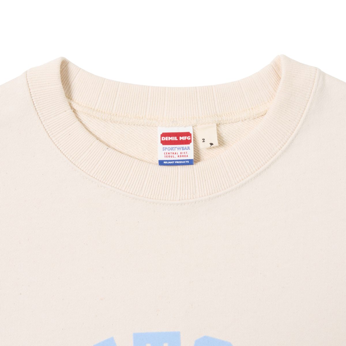 데밀(DEMIL) LOT.056 스웻셔츠 오프화이트 쏘투스 플록프린트