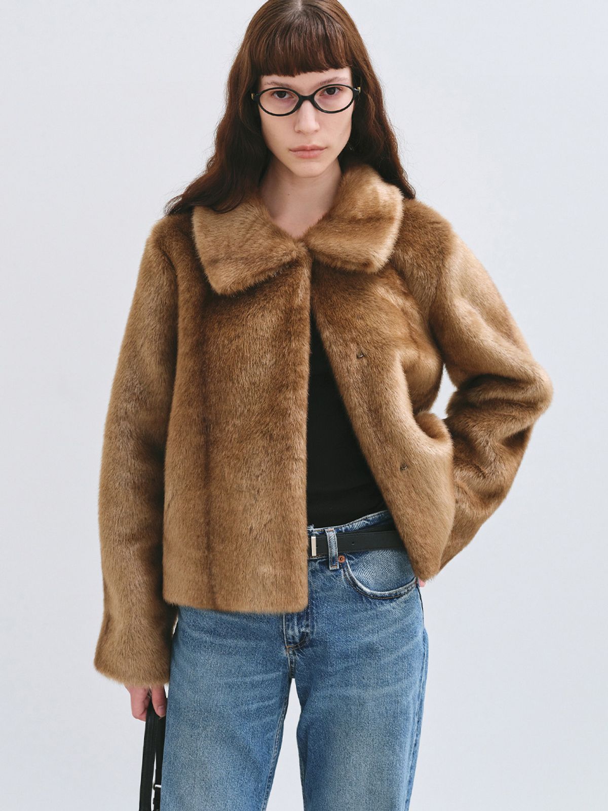 해브레스(HAVELESS) MILA FAUX FUR JACKET CAMEL