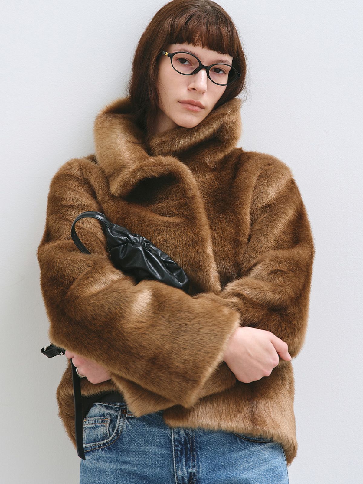 해브레스(HAVELESS) MILA FAUX FUR JACKET CAMEL