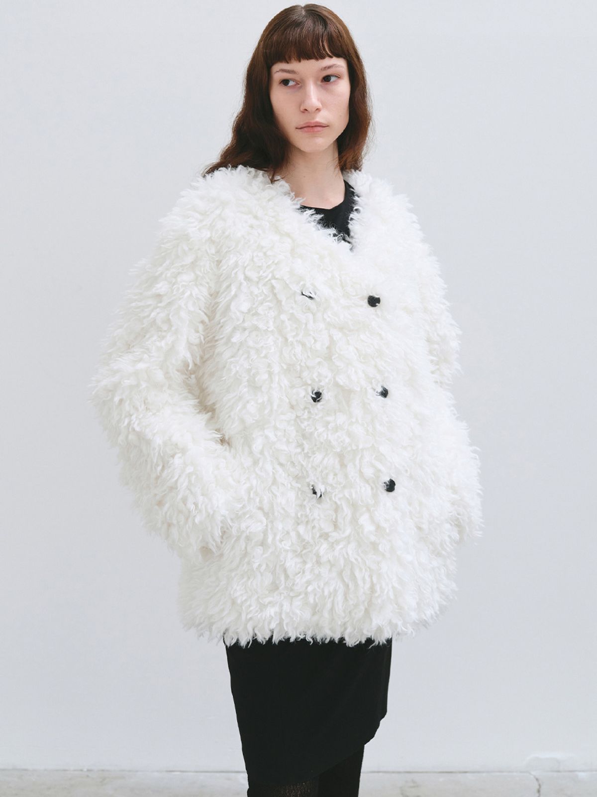 해브레스(HAVELESS) VIETTA FAUX FUR COAT WHITE