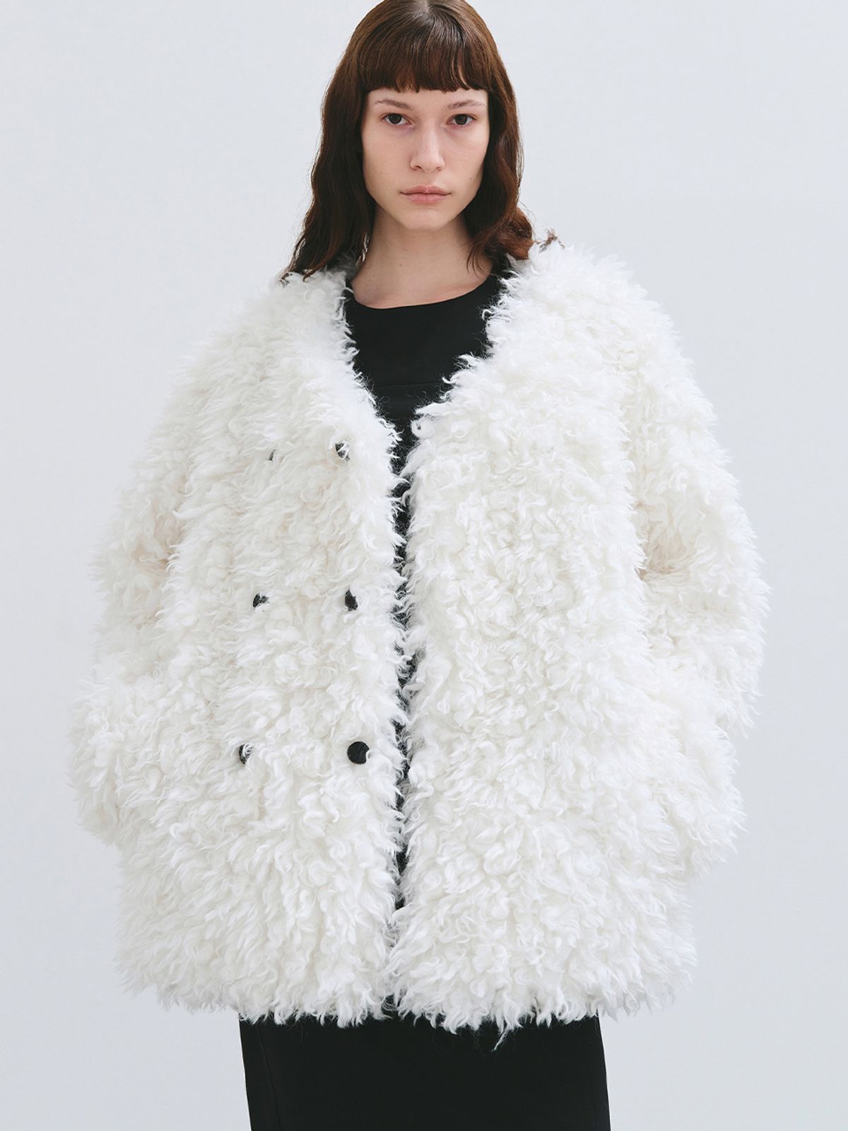 해브레스(HAVELESS) VIETTA FAUX FUR COAT WHITE