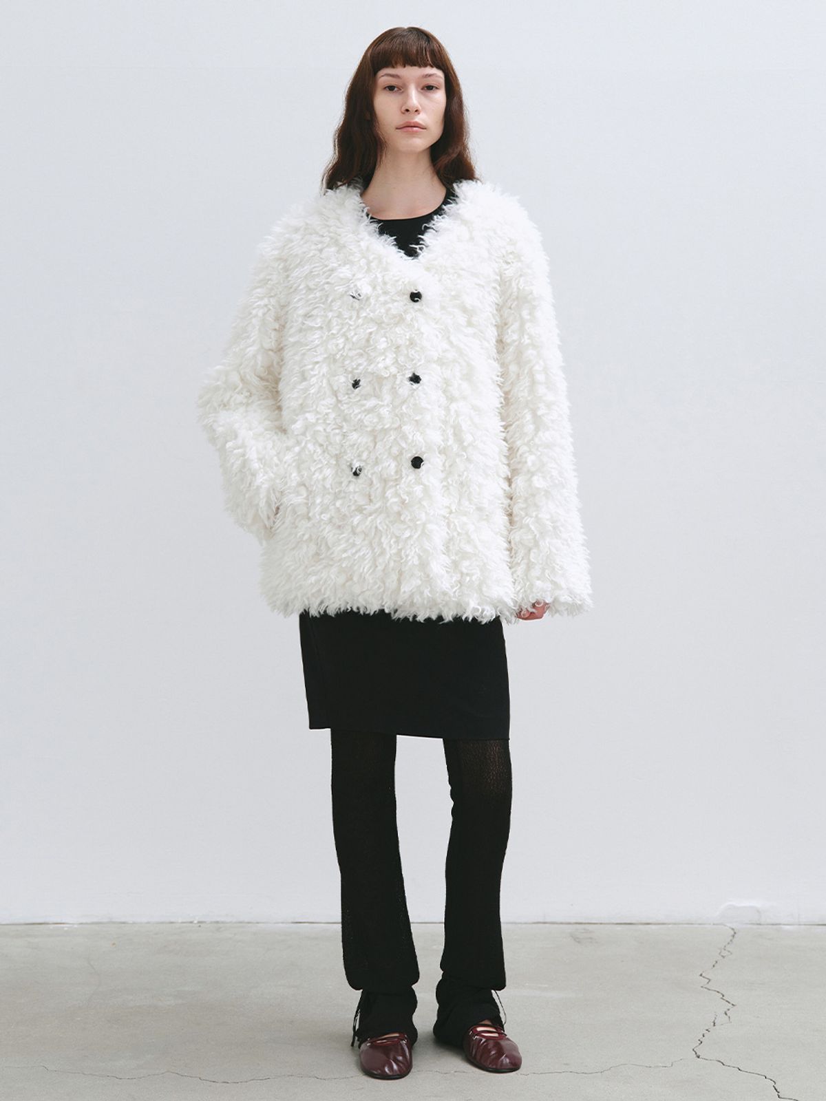 해브레스(HAVELESS) VIETTA FAUX FUR COAT WHITE