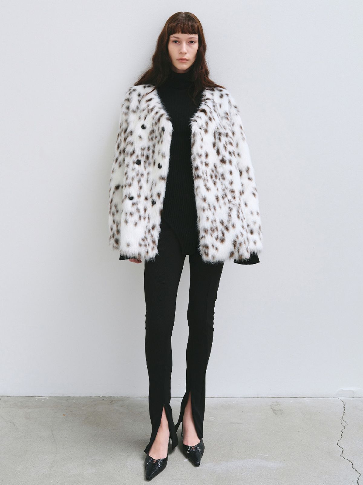 해브레스(HAVELESS) VIETTA FAUX FUR COAT LEOPARD