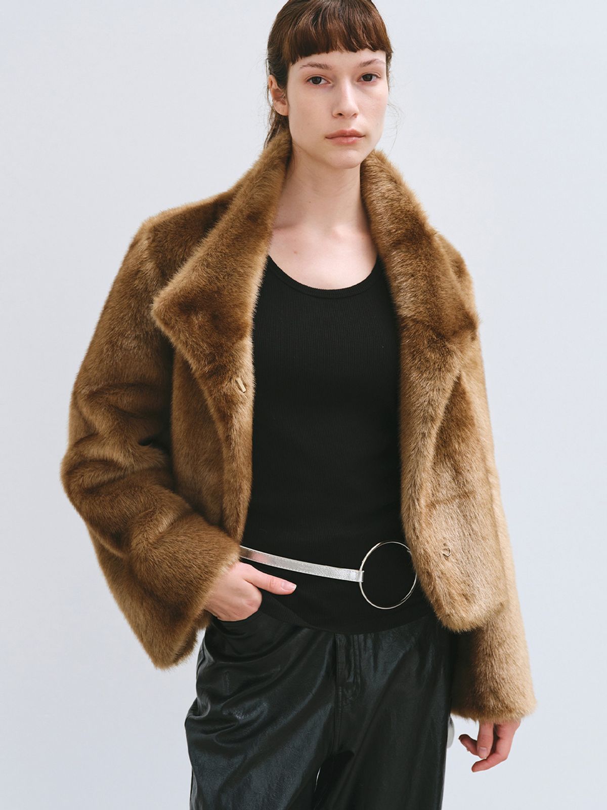 해브레스(HAVELESS) JOEY FAUX FUR JACKET CAMEL