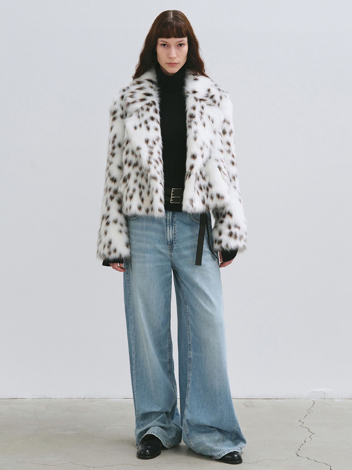 해브레스(HAVELESS) SALLY FAUX FUR JACKET LEOPARD