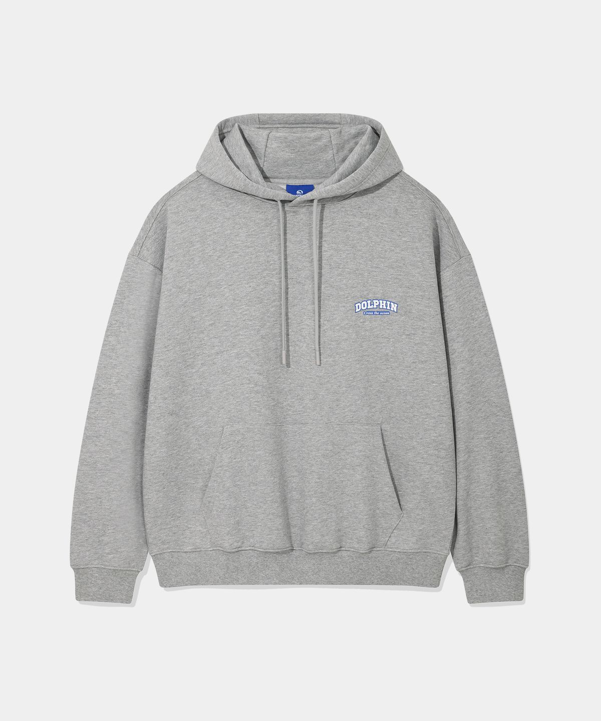 돌핀웨이브어패럴(DOLPHIN WAVE APPAREL) 돌핀 실리콘프린트 후드 멜란지그레이