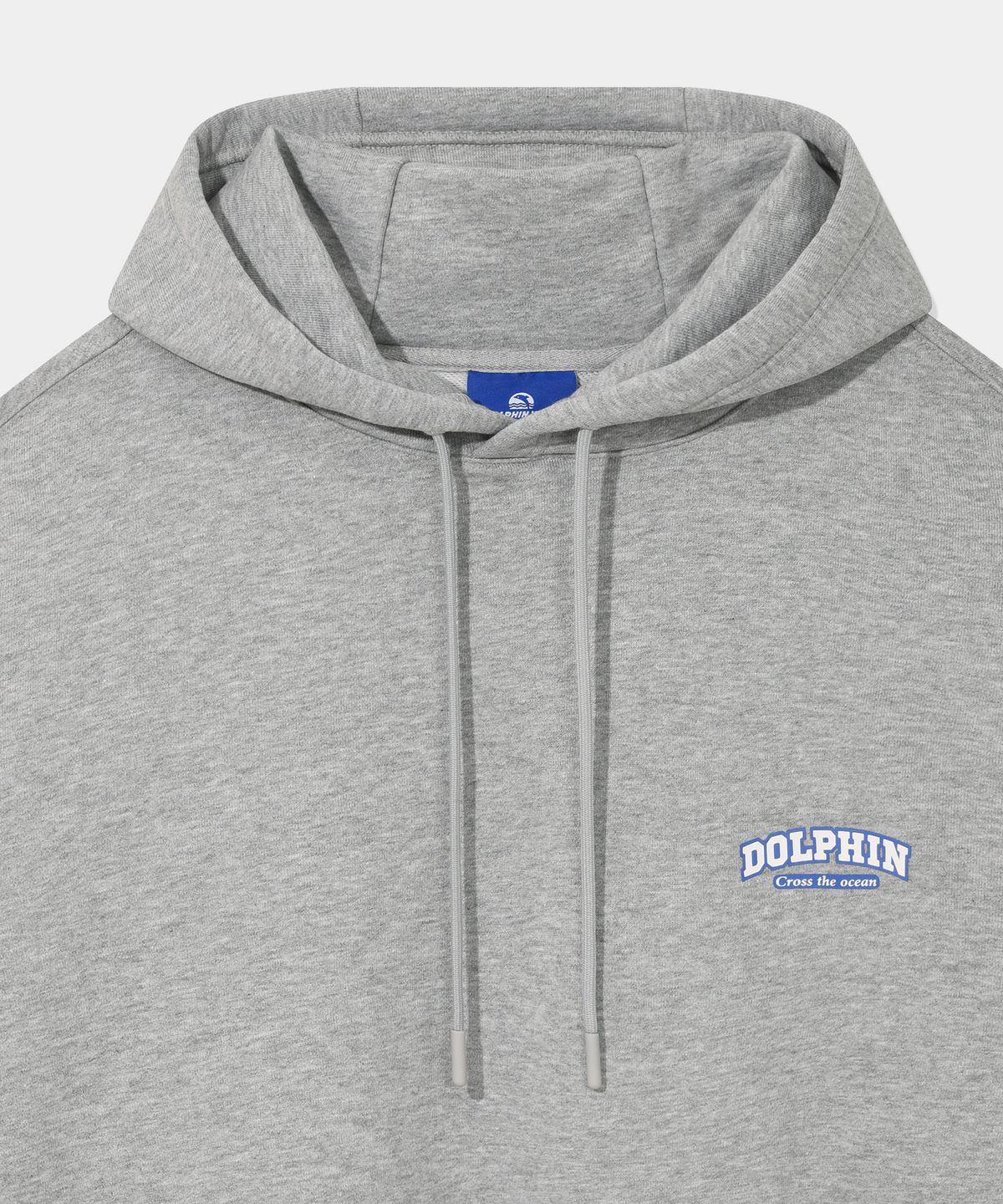 돌핀웨이브어패럴(DOLPHIN WAVE APPAREL) 돌핀 실리콘프린트 후드 멜란지그레이