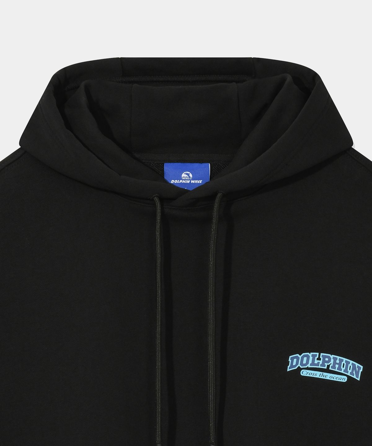 돌핀웨이브어패럴(DOLPHIN WAVE APPAREL) 돌핀 실리콘프린트 후드 블랙