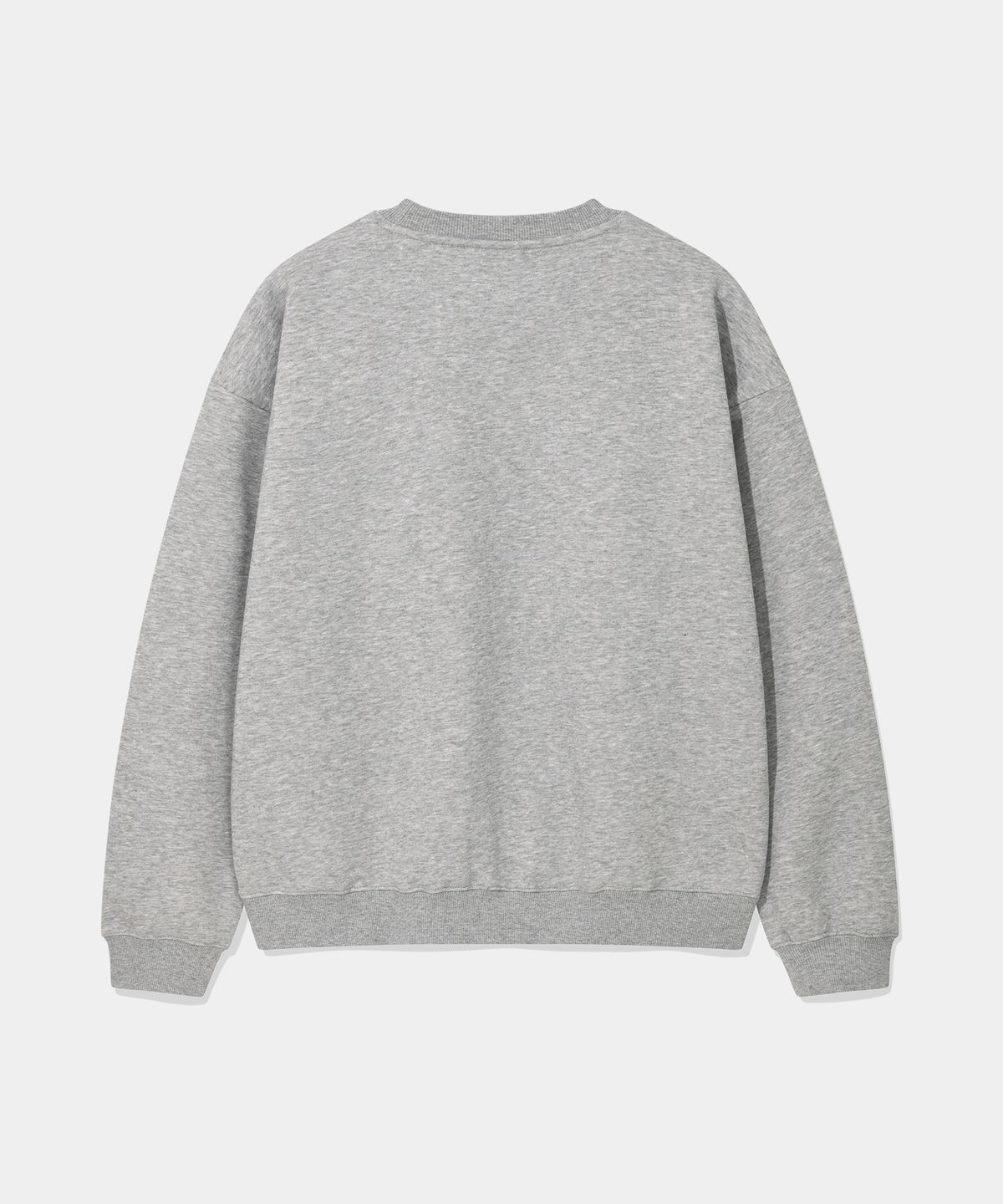돌핀웨이브어패럴(DOLPHIN WAVE APPAREL) 돌핀 체인자수 기모 맨투맨 멜란지그레이