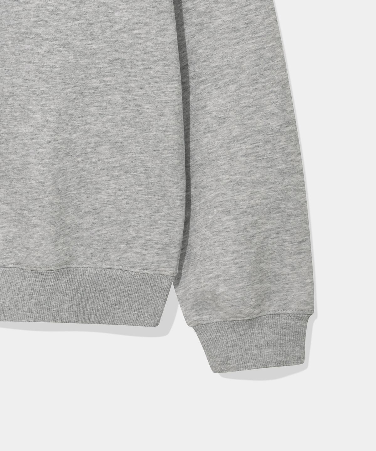 돌핀웨이브어패럴(DOLPHIN WAVE APPAREL) 돌핀 체인자수 기모 맨투맨 멜란지그레이
