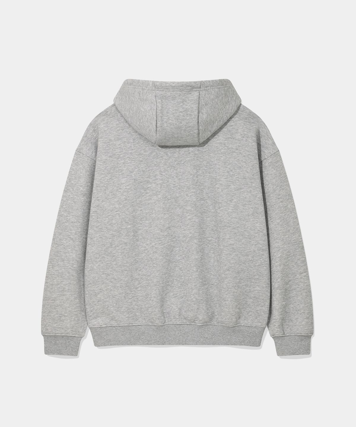 돌핀웨이브어패럴(DOLPHIN WAVE APPAREL) 돌핀 체인자수 기모 후드 멜란지그레이