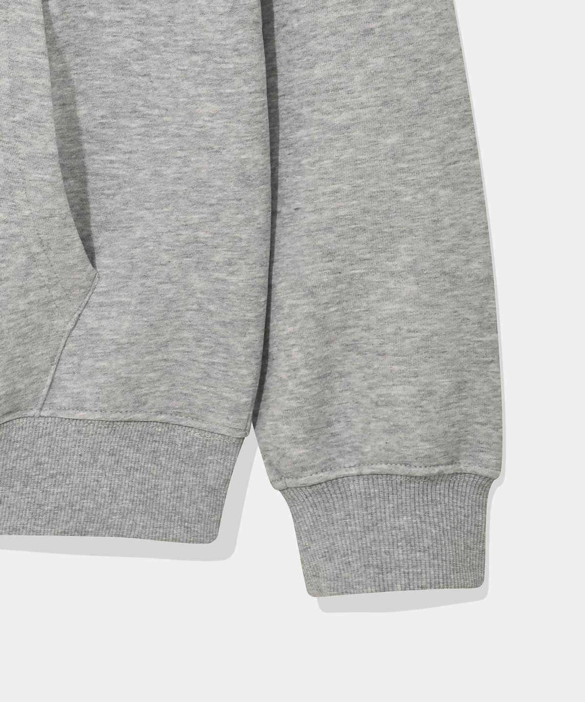 돌핀웨이브어패럴(DOLPHIN WAVE APPAREL) 돌핀 체인자수 기모 후드 멜란지그레이