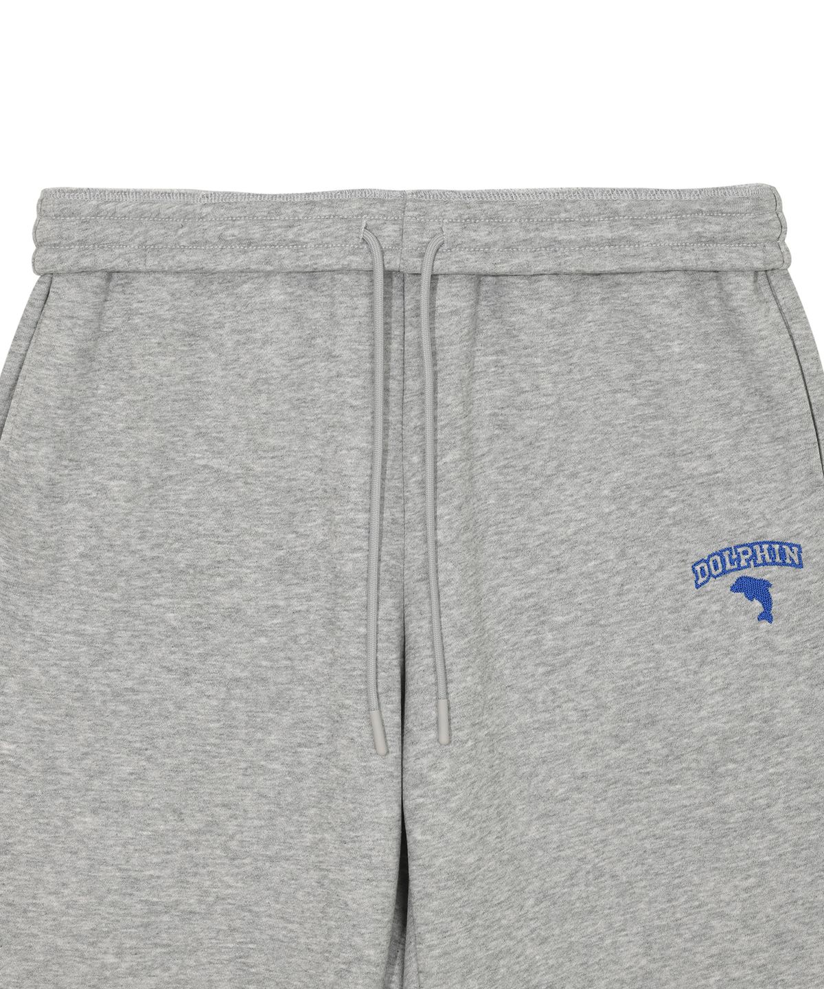 돌핀웨이브어패럴(DOLPHIN WAVE APPAREL) 돌핀 체인자수 기모 조거 팬츠 멜란지그레이