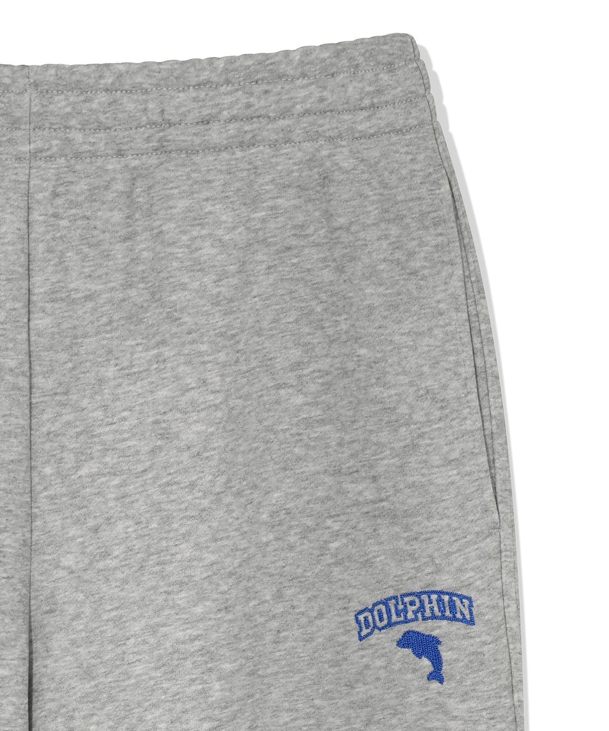 돌핀웨이브어패럴(DOLPHIN WAVE APPAREL) 돌핀 체인자수 기모 조거 팬츠 멜란지그레이