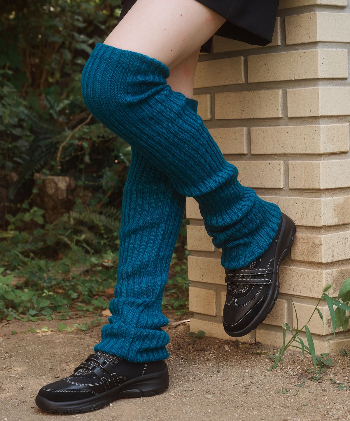 뜨홍(TTHONE) LOLA 더블 스트랩 콤비 스니커즈 4CM [Black]