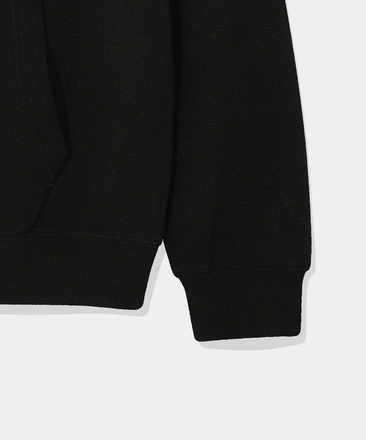 돌핀웨이브어패럴(DOLPHIN WAVE APPAREL) 돌핀 체인자수 플리스 후드 짚업 블랙