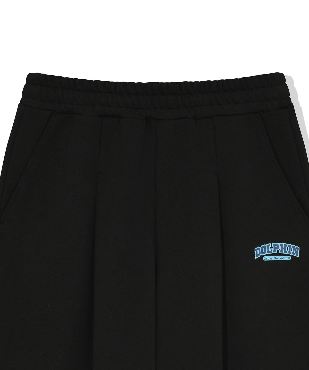 돌핀웨이브어패럴(DOLPHIN WAVE APPAREL) [세트] 돌핀 실리콘프린트 맨투맨 &  원턱 팬츠 블랙