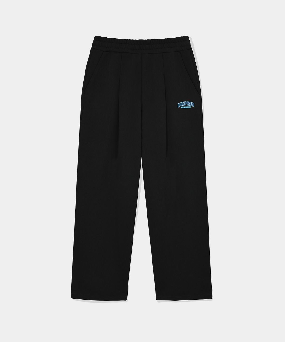 돌핀웨이브어패럴(DOLPHIN WAVE APPAREL) [세트] 돌핀 실리콘프린트 맨투맨 &  원턱 팬츠 멜란지그레이