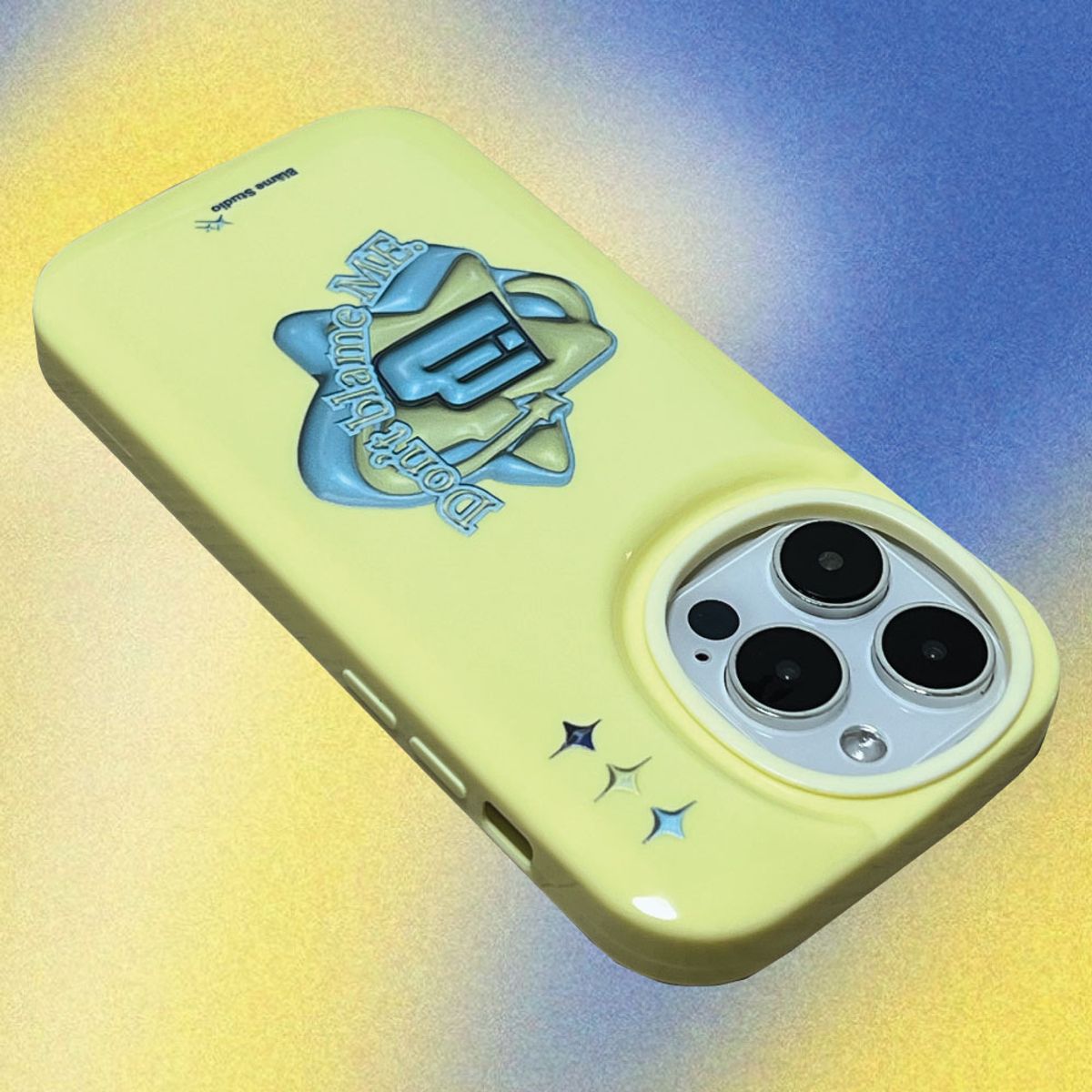 블레임 스튜디오(BLAMESTUDIO) Lime Star Blue Logo Case