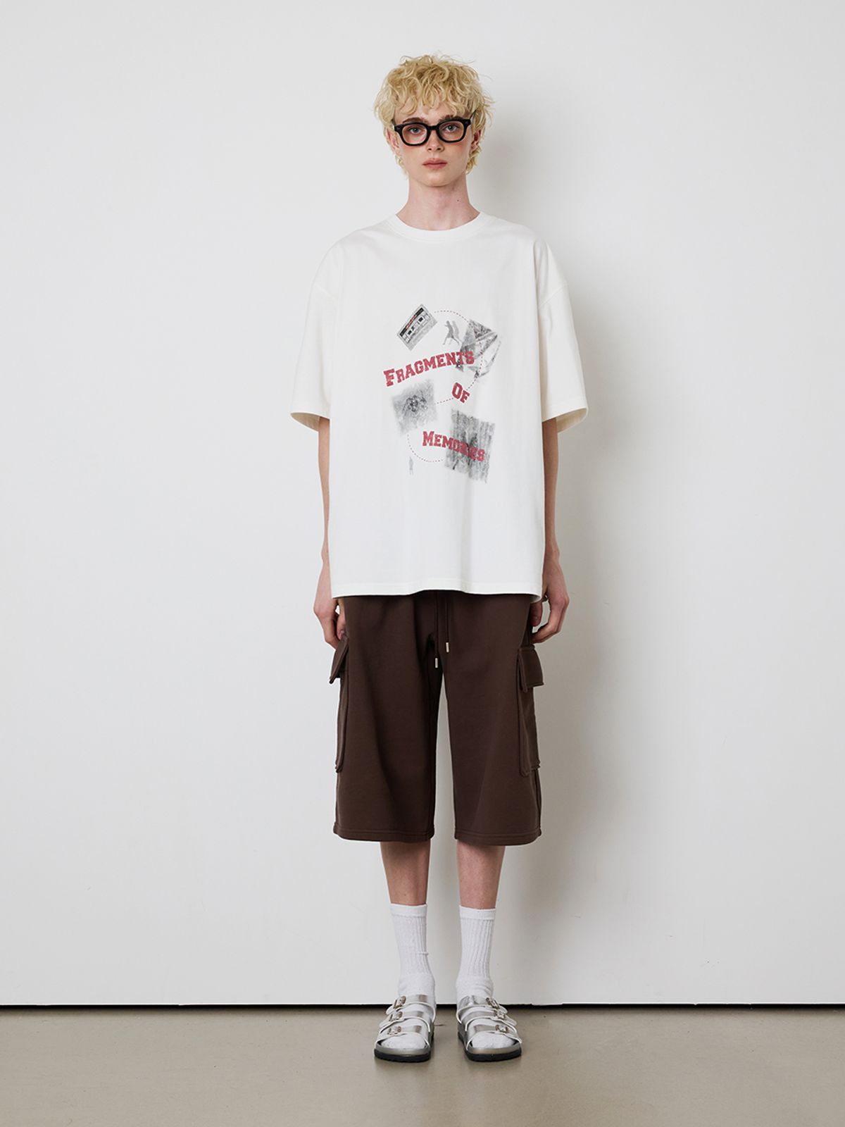 민더리(MEENDERI) [UNISEX] BARTACK STITCH POCKET SHORTS - BROWN