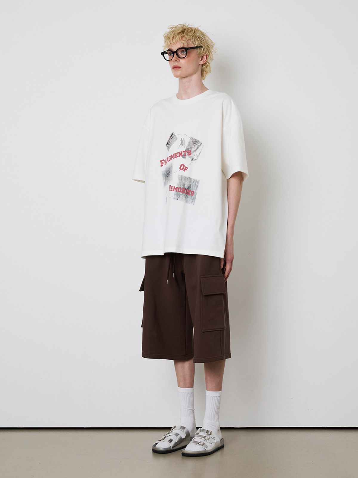 민더리(MEENDERI) [UNISEX] BARTACK STITCH POCKET SHORTS - BROWN