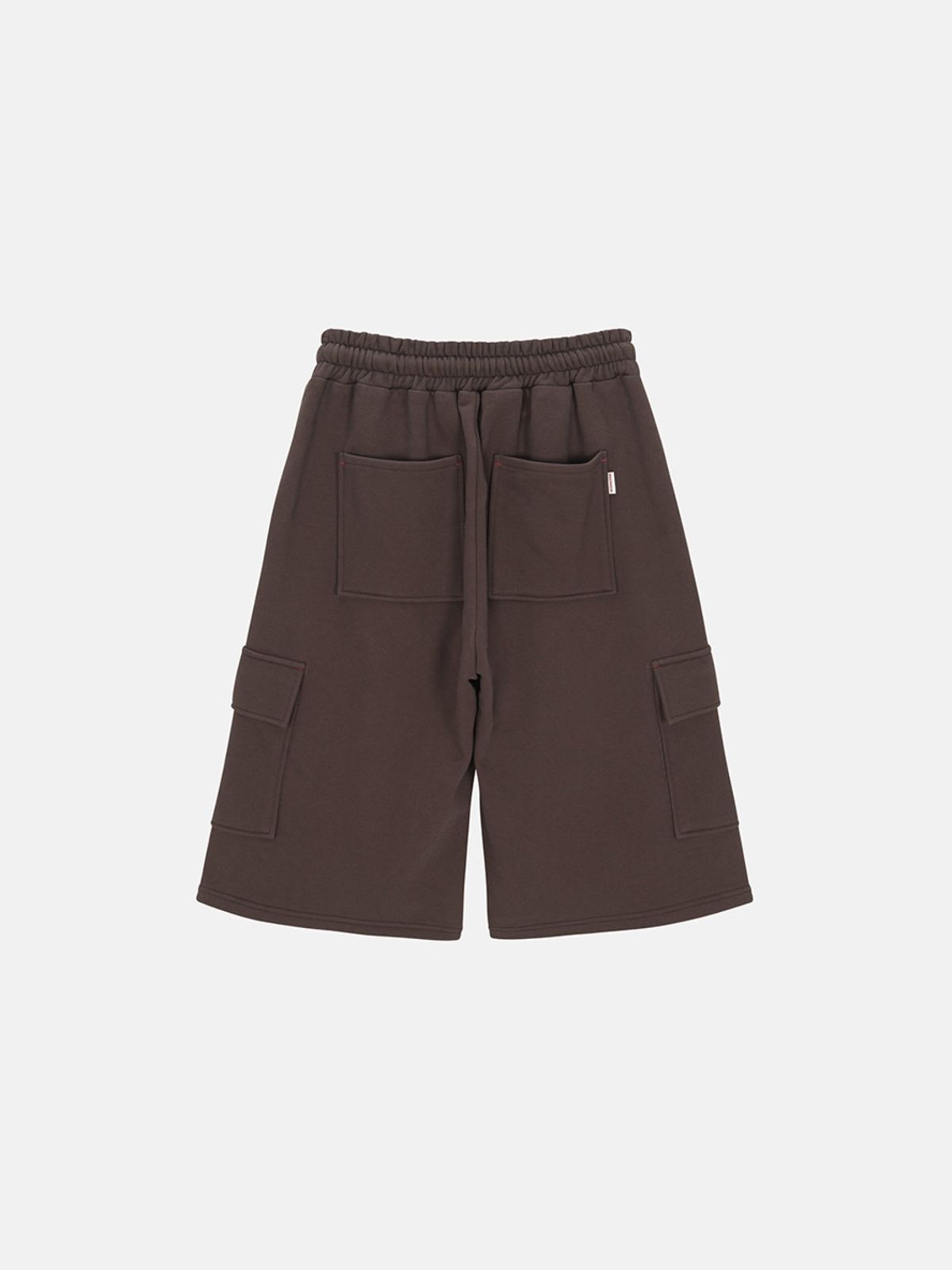 민더리(MEENDERI) [UNISEX] BARTACK STITCH POCKET SHORTS - BROWN