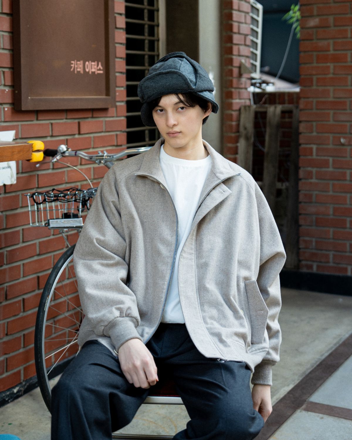 아스트레이(ASTLAY) Stella Cash Blend Harrington Jacket (Mink)