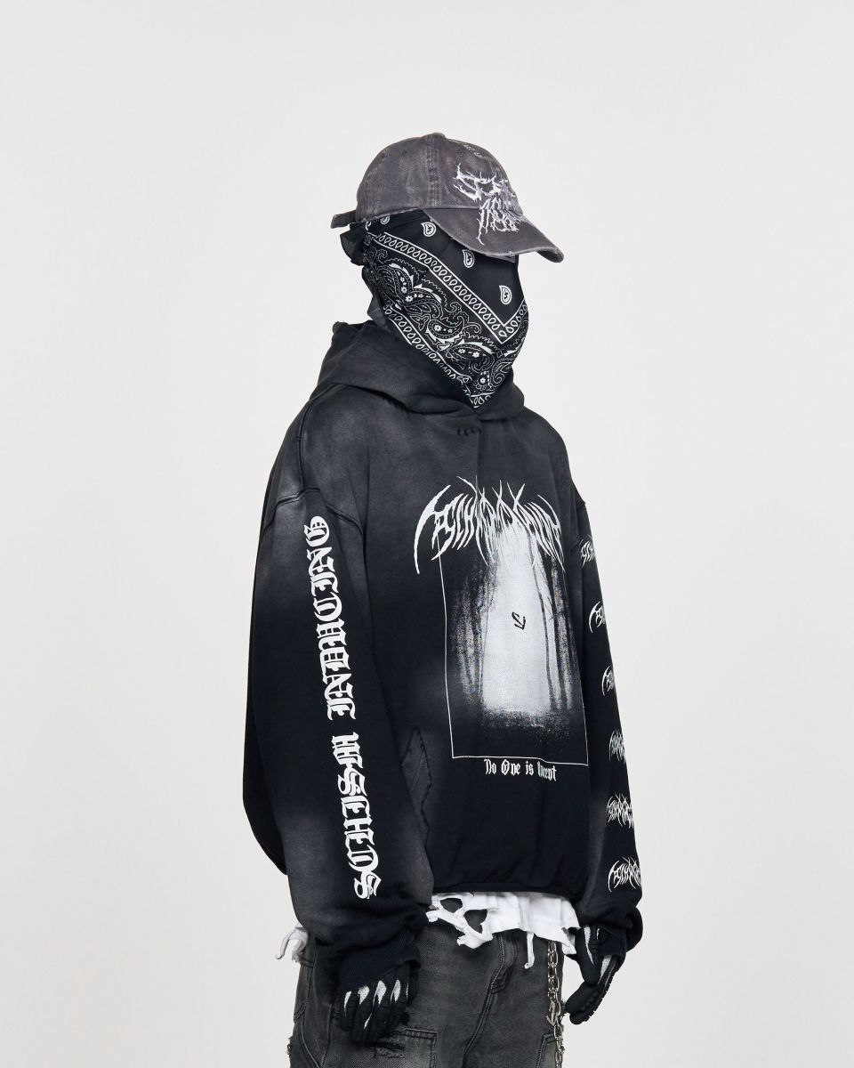 MUSINSA | SCHISM INDUCING EMO HOODIE CHARCOAL