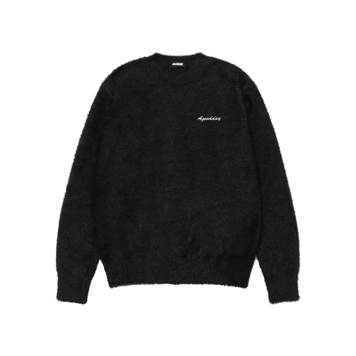 어굿데이(AGOODDAY) [UNISEX]  BISCOUS ROUND KNIT (black)