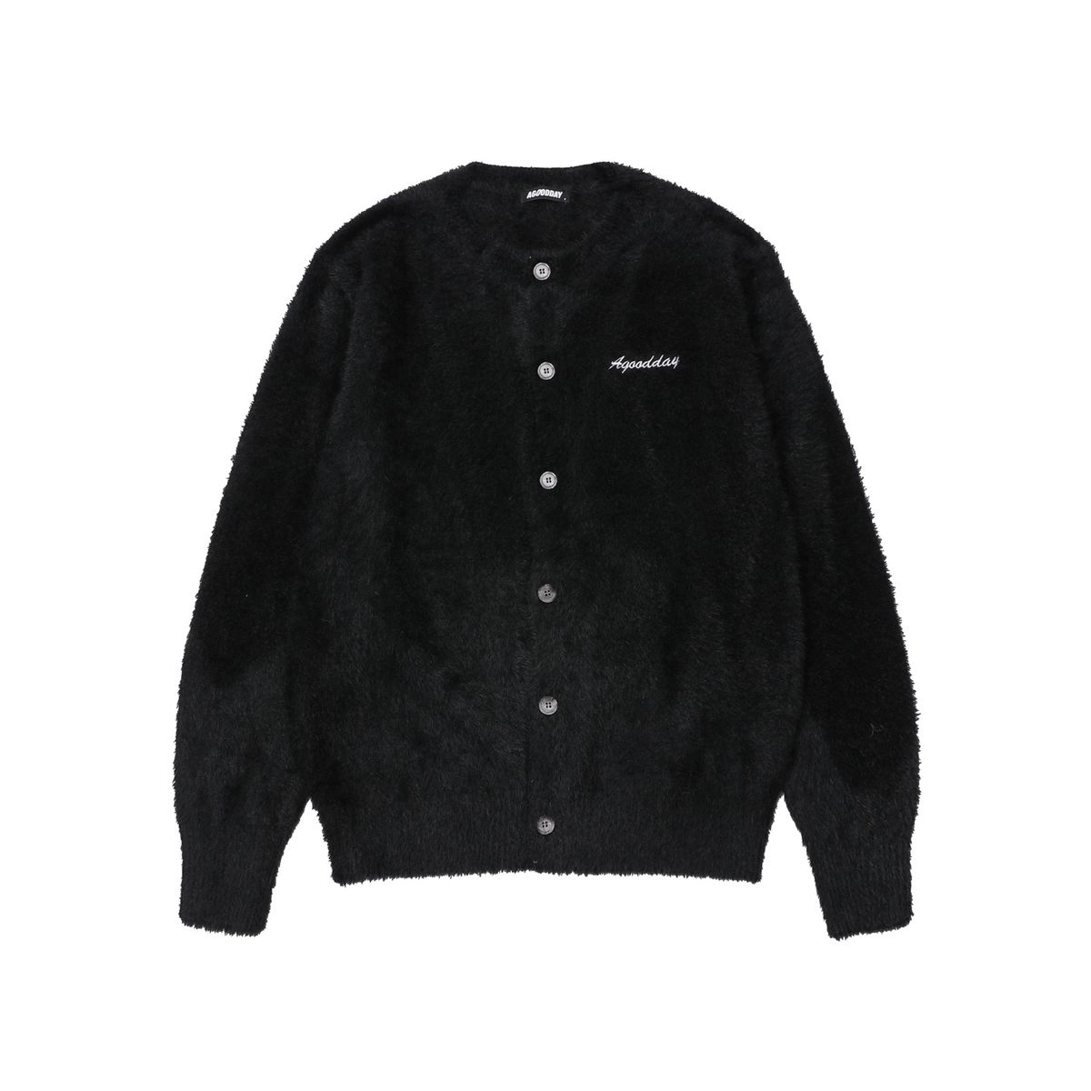 어굿데이(AGOODDAY) [UNISEX]  BISCOUS ROUND CARDIGUN (black)