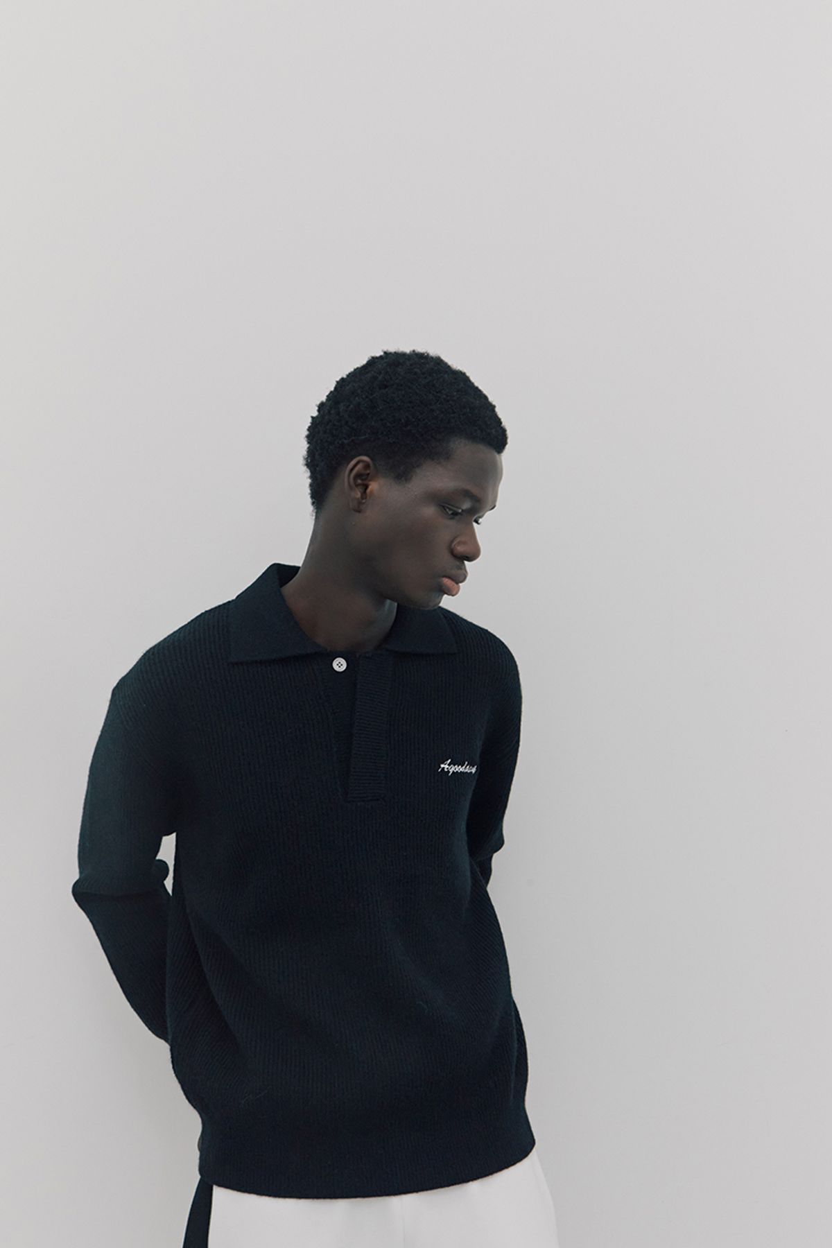 어굿데이(AGOODDAY) [UNISEX]  BISCOUS HAZZI KNIT (black)