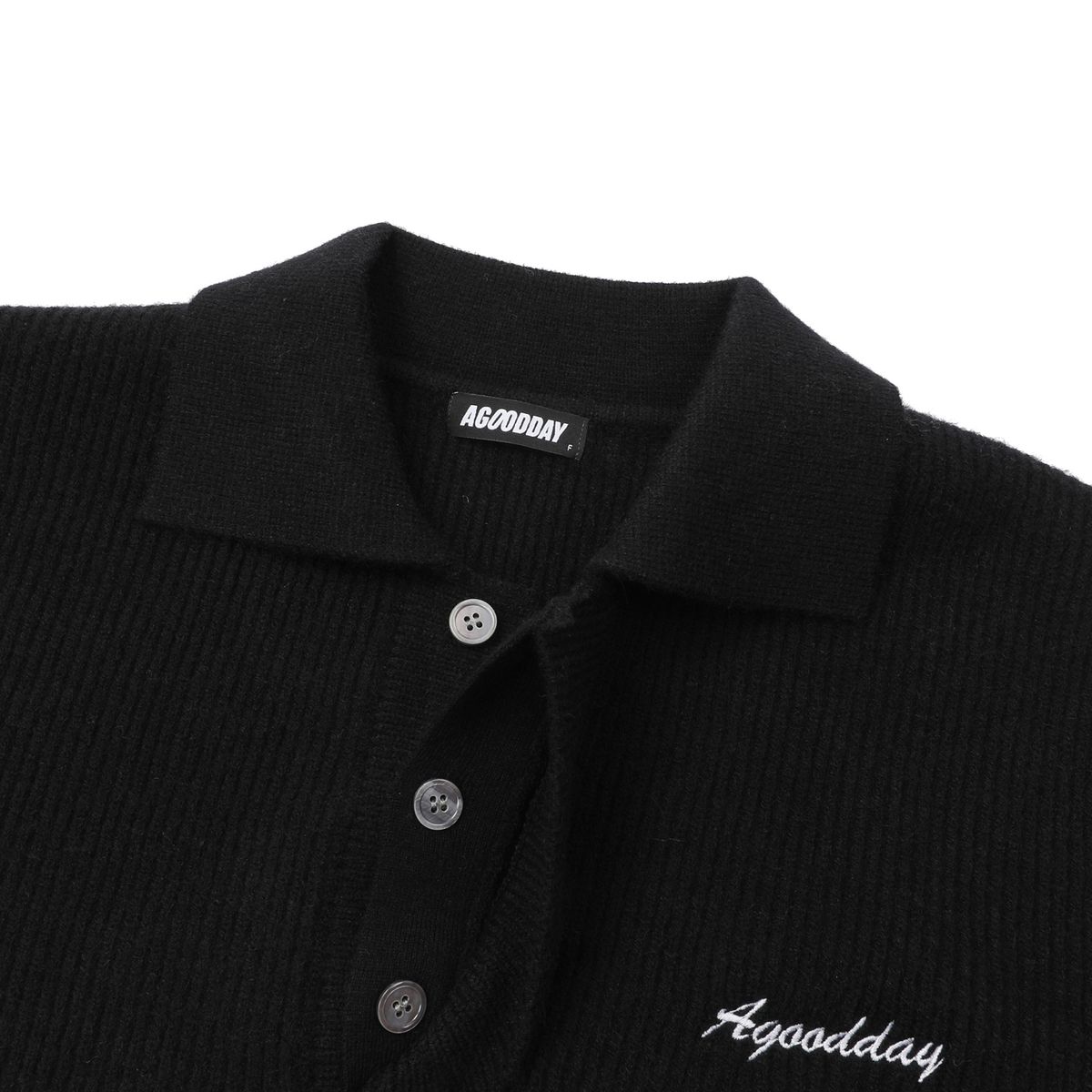 어굿데이(AGOODDAY) [UNISEX]  BISCOUS HAZZI KNIT (black)