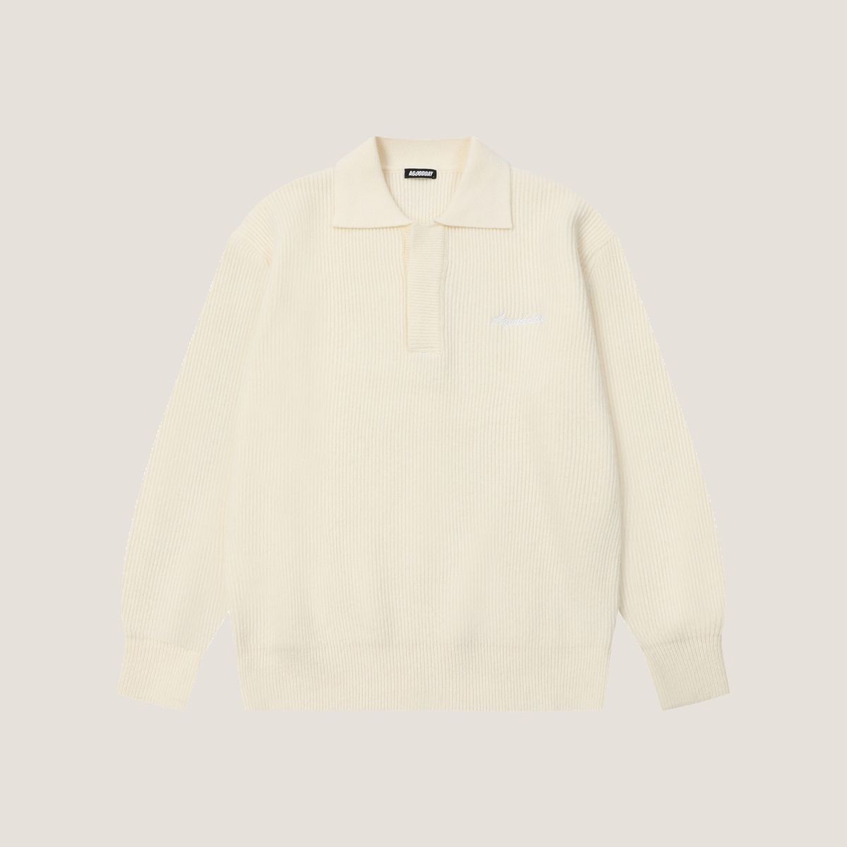 어굿데이(AGOODDAY) [UNISEX]  BISCOUS HAZZI KNIT (ivory)