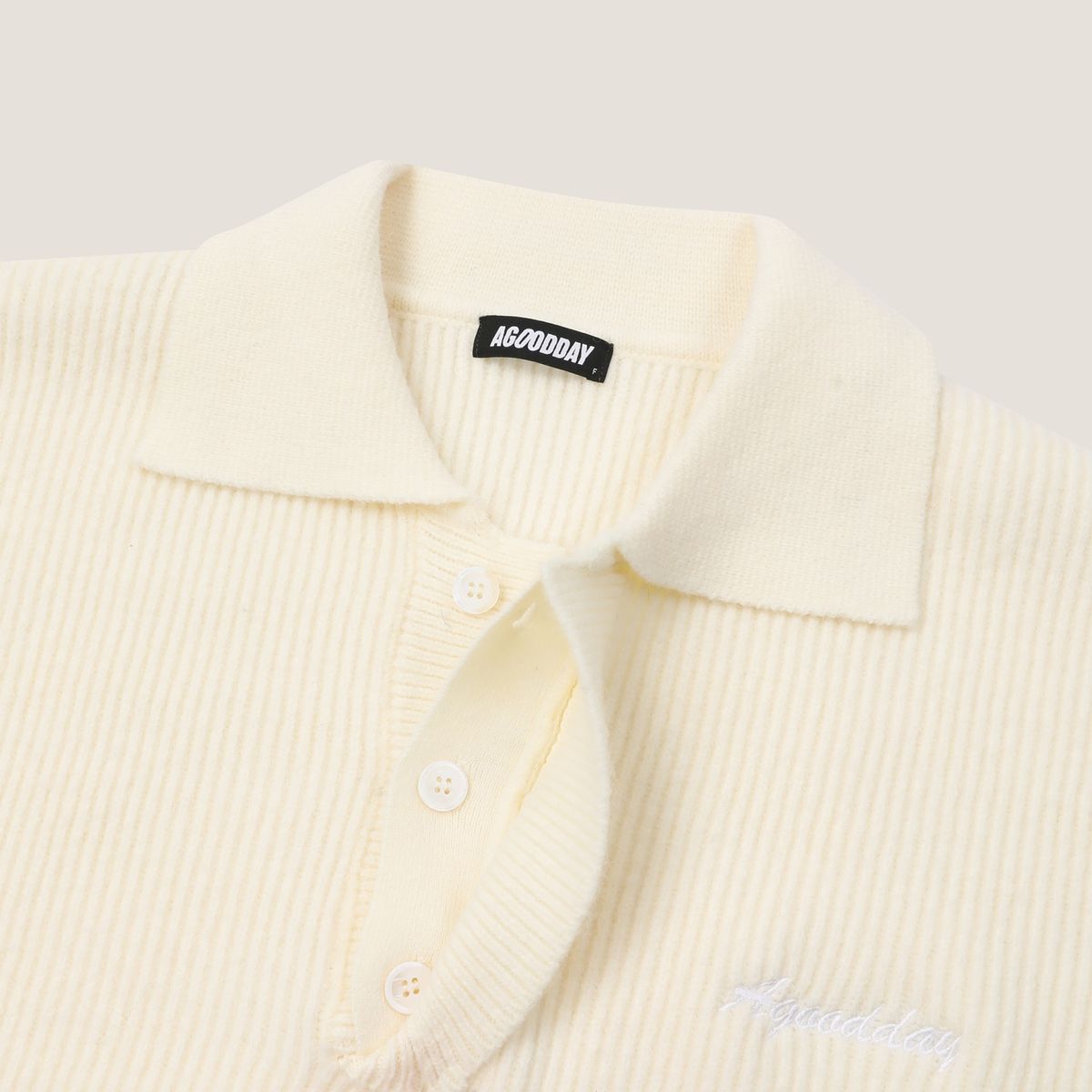 어굿데이(AGOODDAY) [UNISEX]  BISCOUS HAZZI KNIT (ivory)