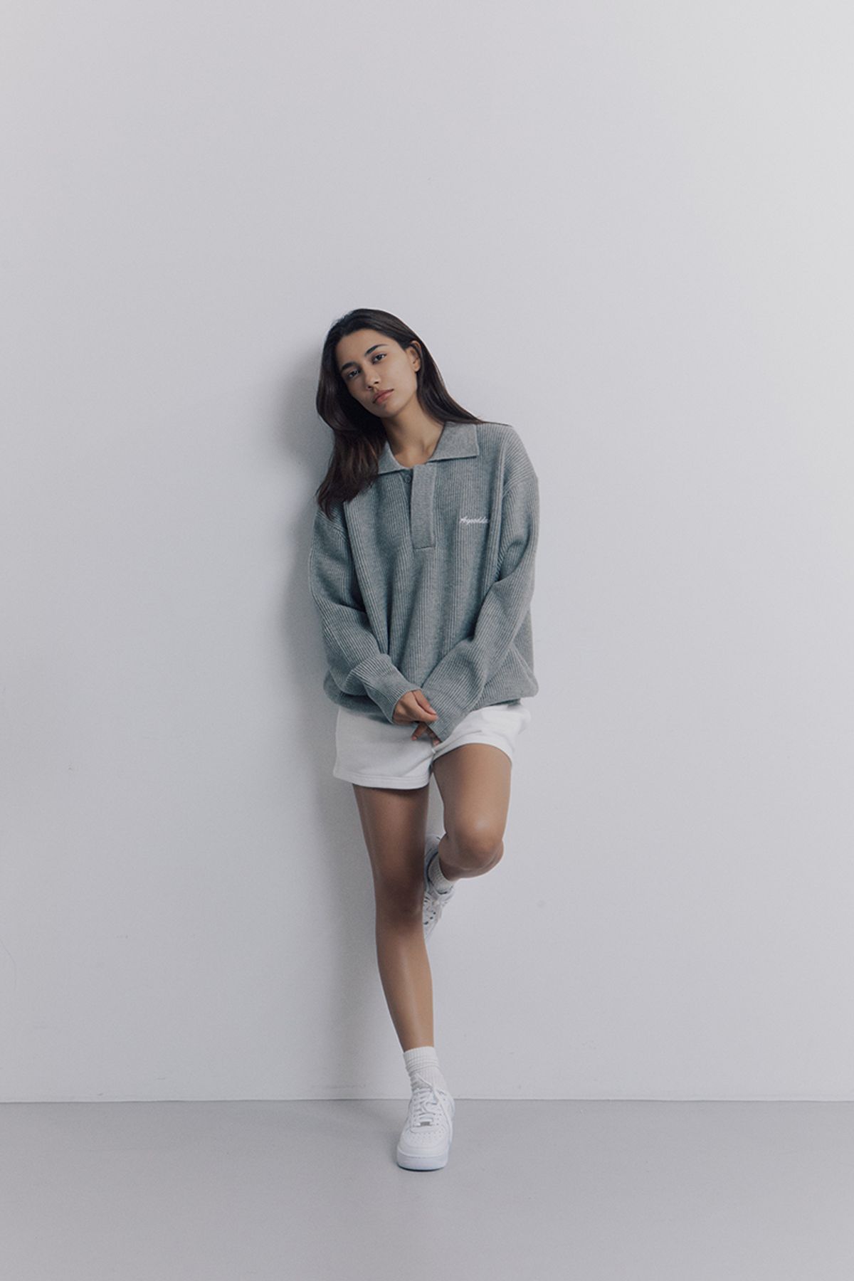 어굿데이(AGOODDAY) [UNISEX]  BISCOUS HAZZI KNIT (gray)