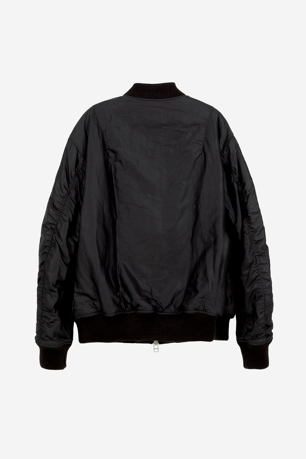 서피스에디션(SURFACE EDITION) DOUBLE ZIP NYLON BOMBER_BLACK
