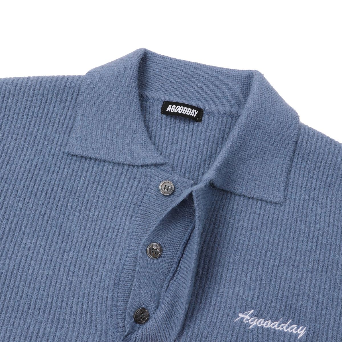 어굿데이(AGOODDAY) [UNISEX]  BISCOUS HAZZI KNIT (sky blue)