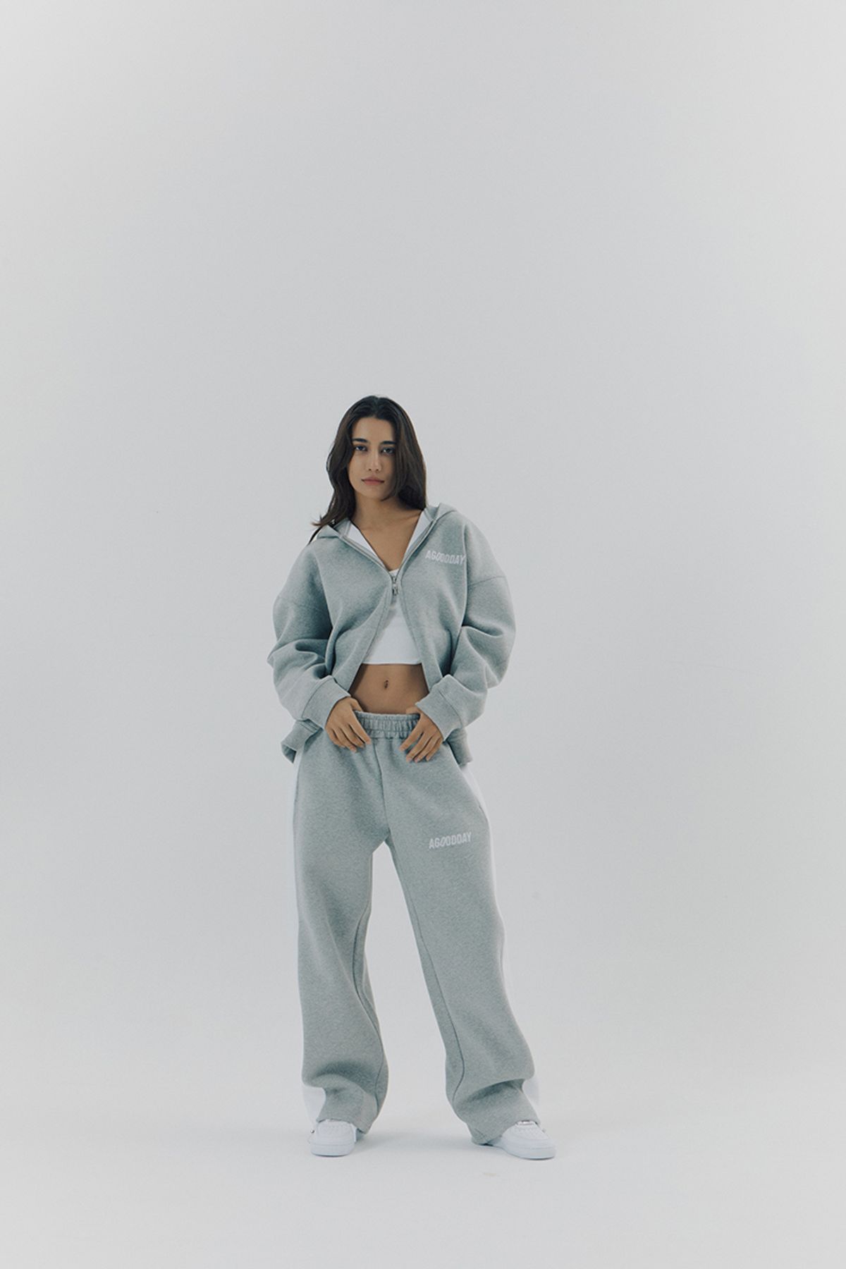 어굿데이(AGOODDAY) [UNISEX]  BELLUNA LINE PANTS (gray)
