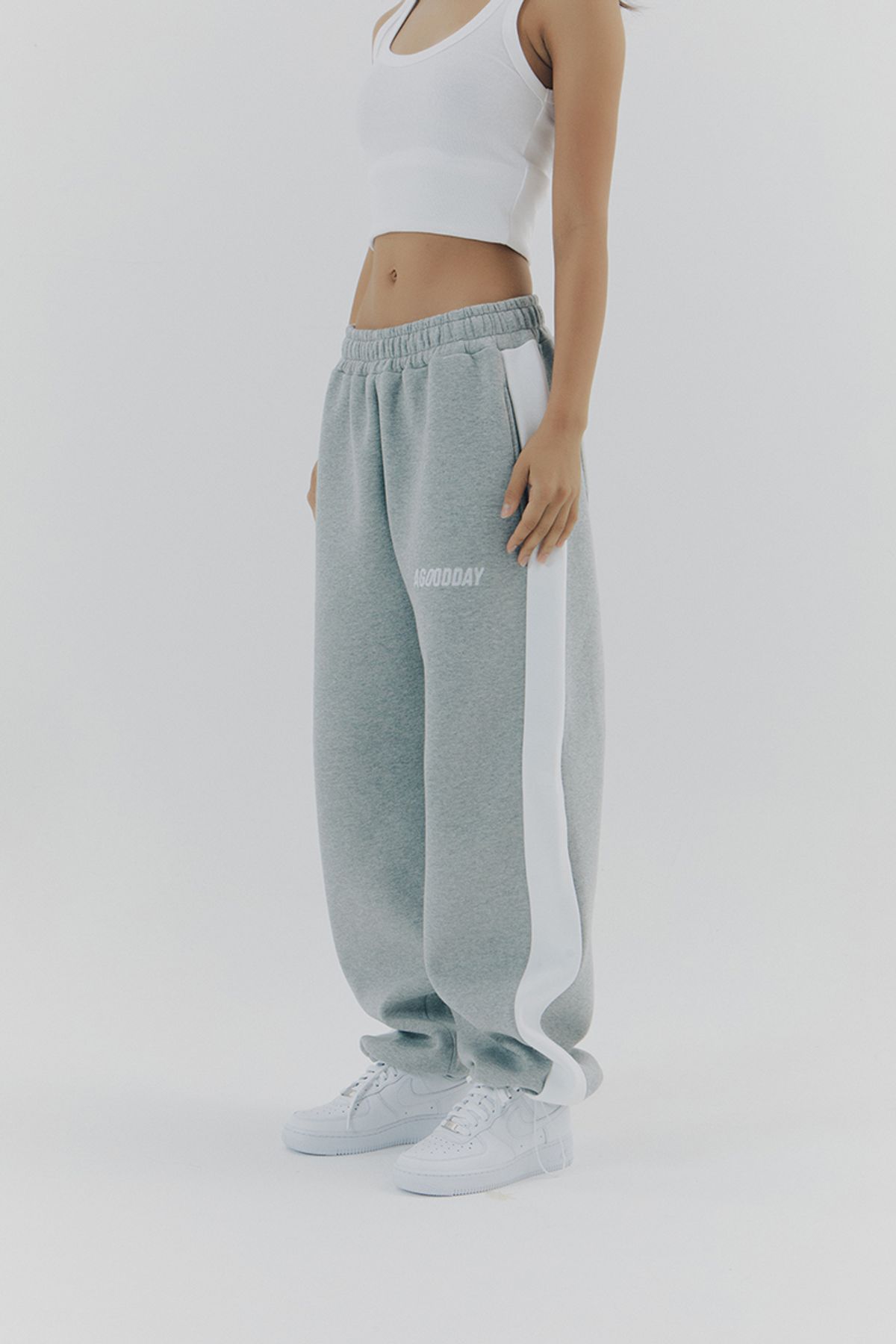 어굿데이(AGOODDAY) [UNISEX]  BELLUNA LINE PANTS (gray)
