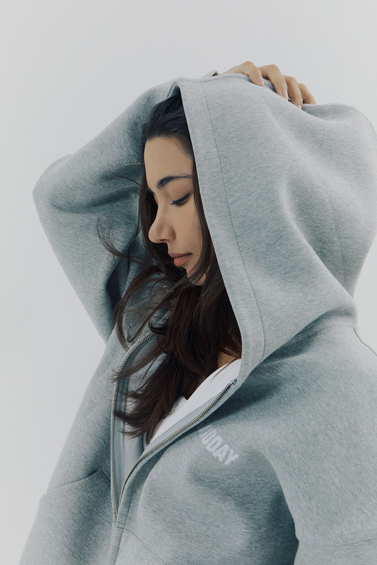 어굿데이(AGOODDAY) [UNISEX]  BELLUNA HOODIE ZIPUP (gray)