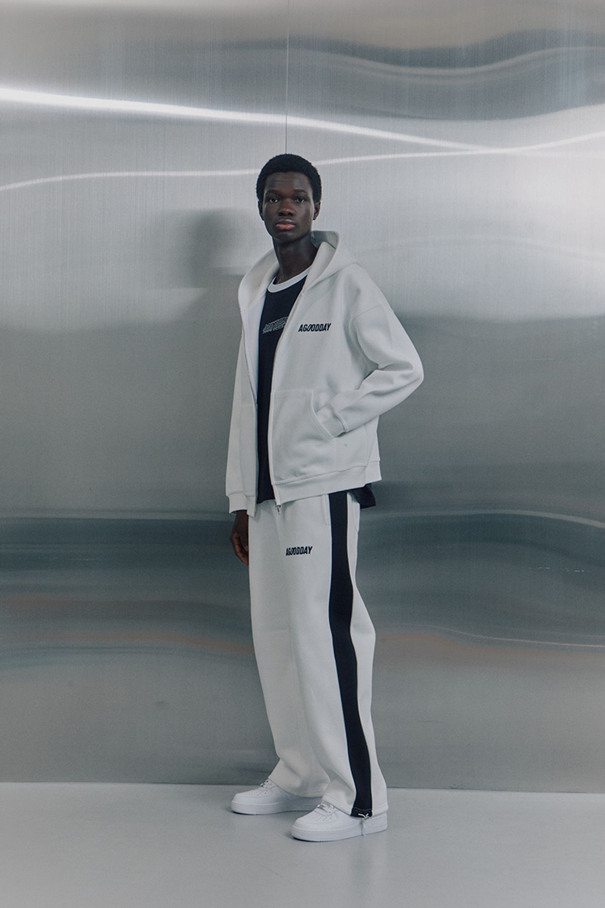 어굿데이(AGOODDAY) [UNISEX]  BELLUNA LINE PANTS (white)