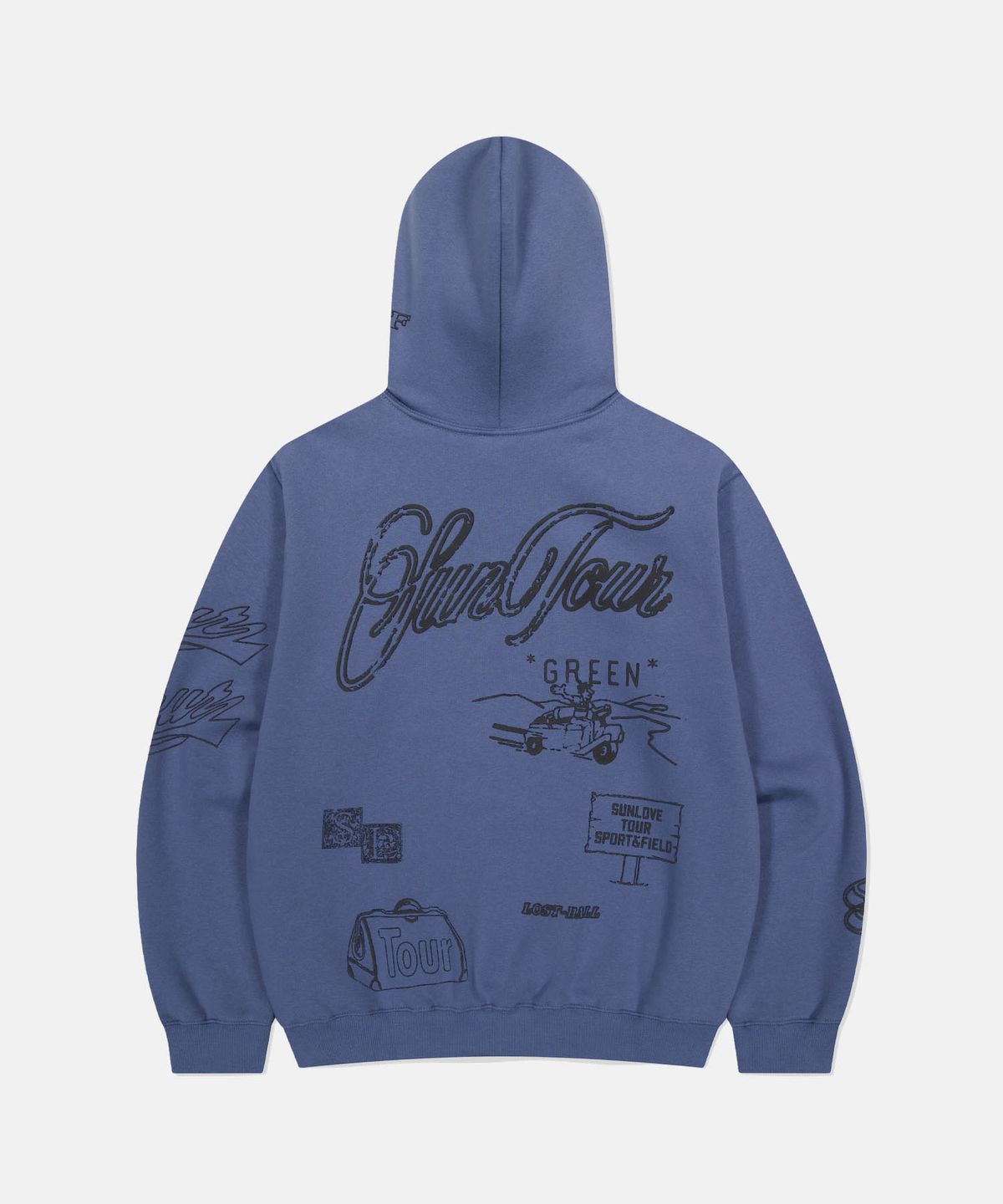 썬러브투어(SUNLOVETOUR) Stencil Hoodie Violet