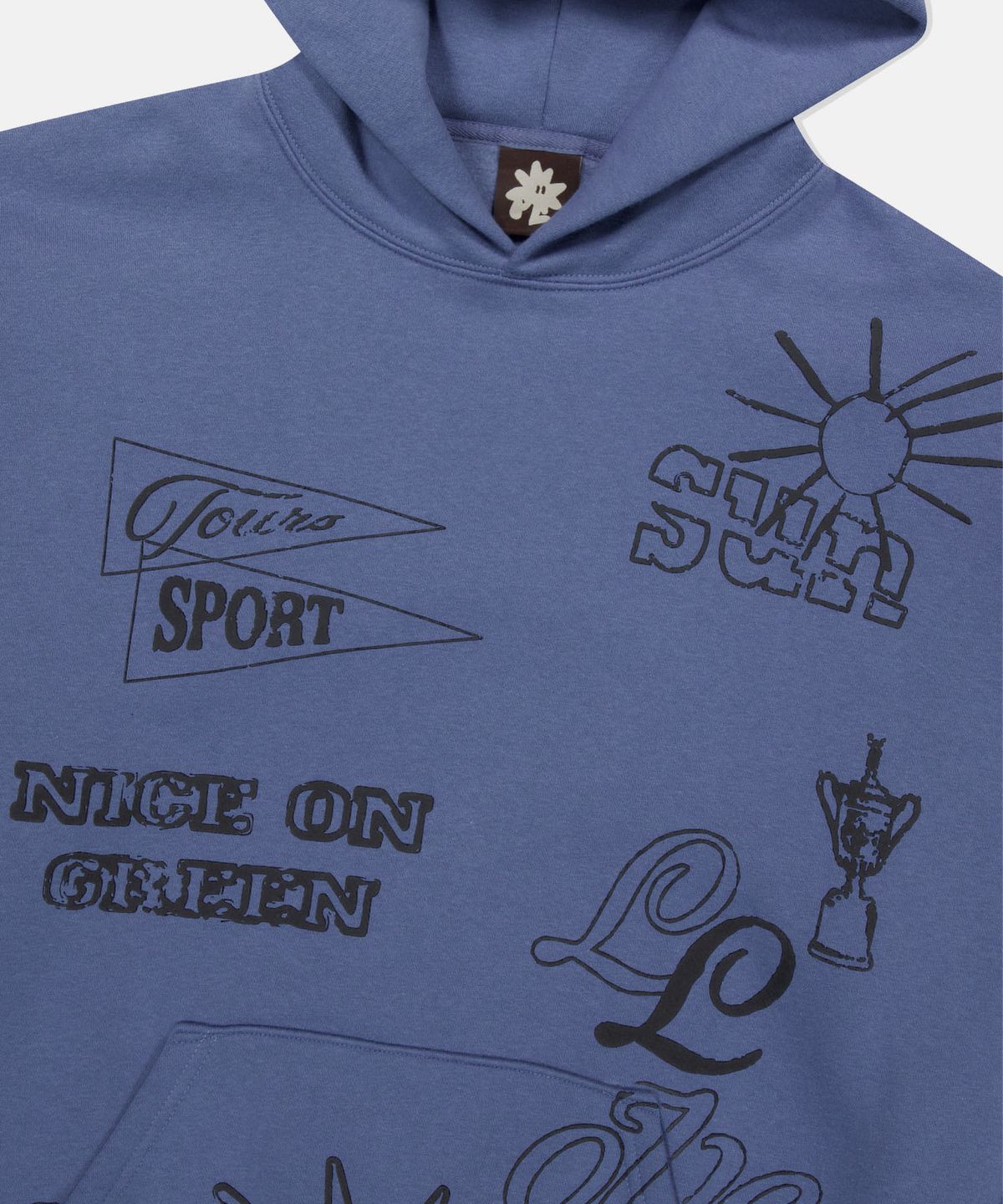 썬러브투어(SUNLOVETOUR) Stencil Hoodie Violet