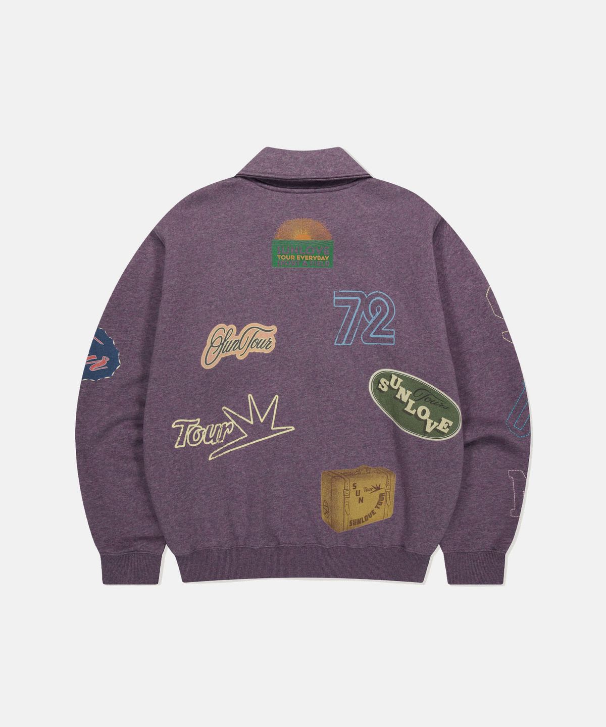 썬러브투어(SUNLOVETOUR) T Collar Half ZIp Sweatshirt Purple