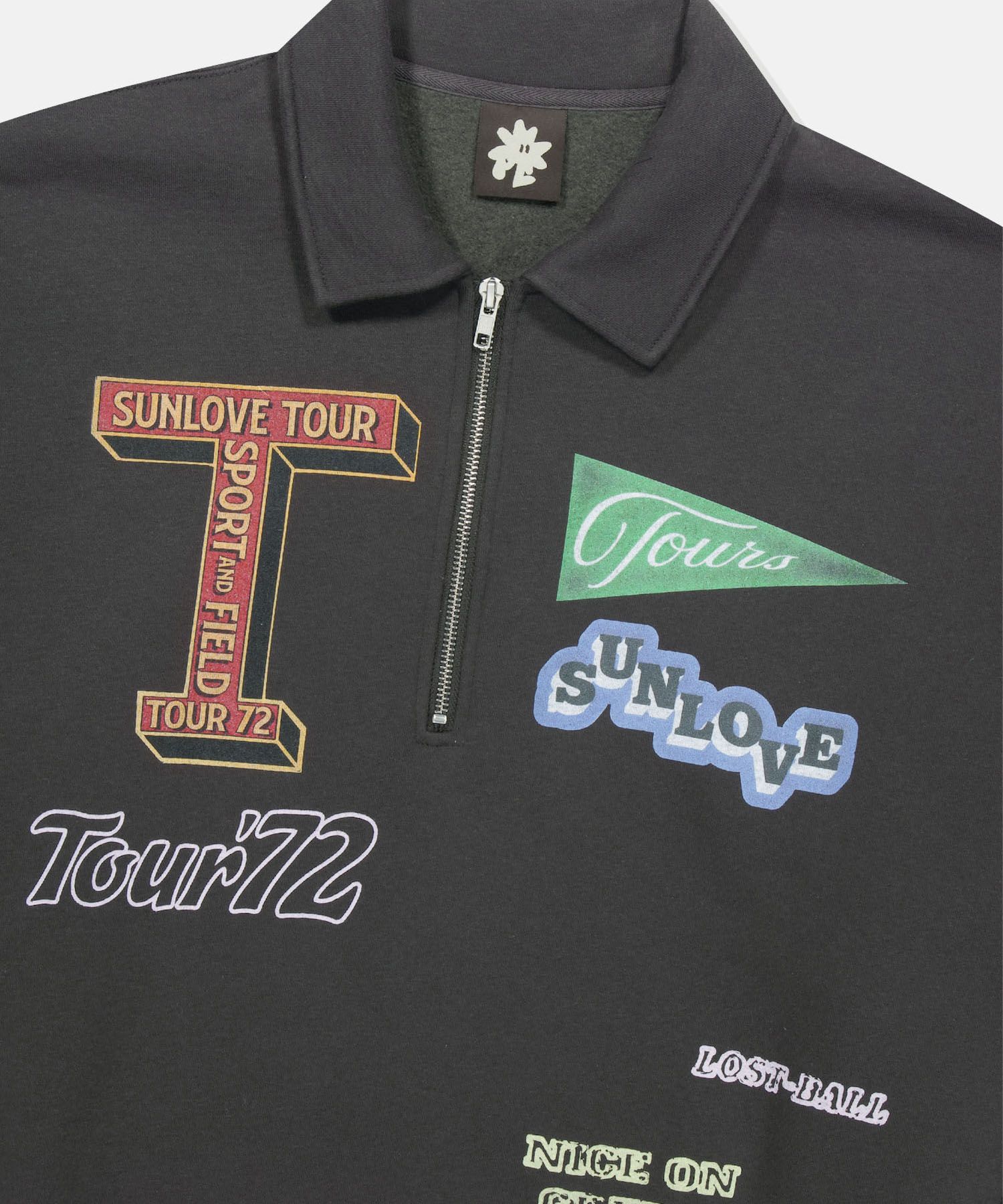 【SUNLOVE】韓国人気◆T Collar Half ZIp Sweatshirt 男女兼用 SUNLOVE】韓国人気◇T Collar Half ZIp Sweatshirt 男女兼用